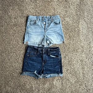American Eagle Denim Shorts Set - Light and Dark Wash